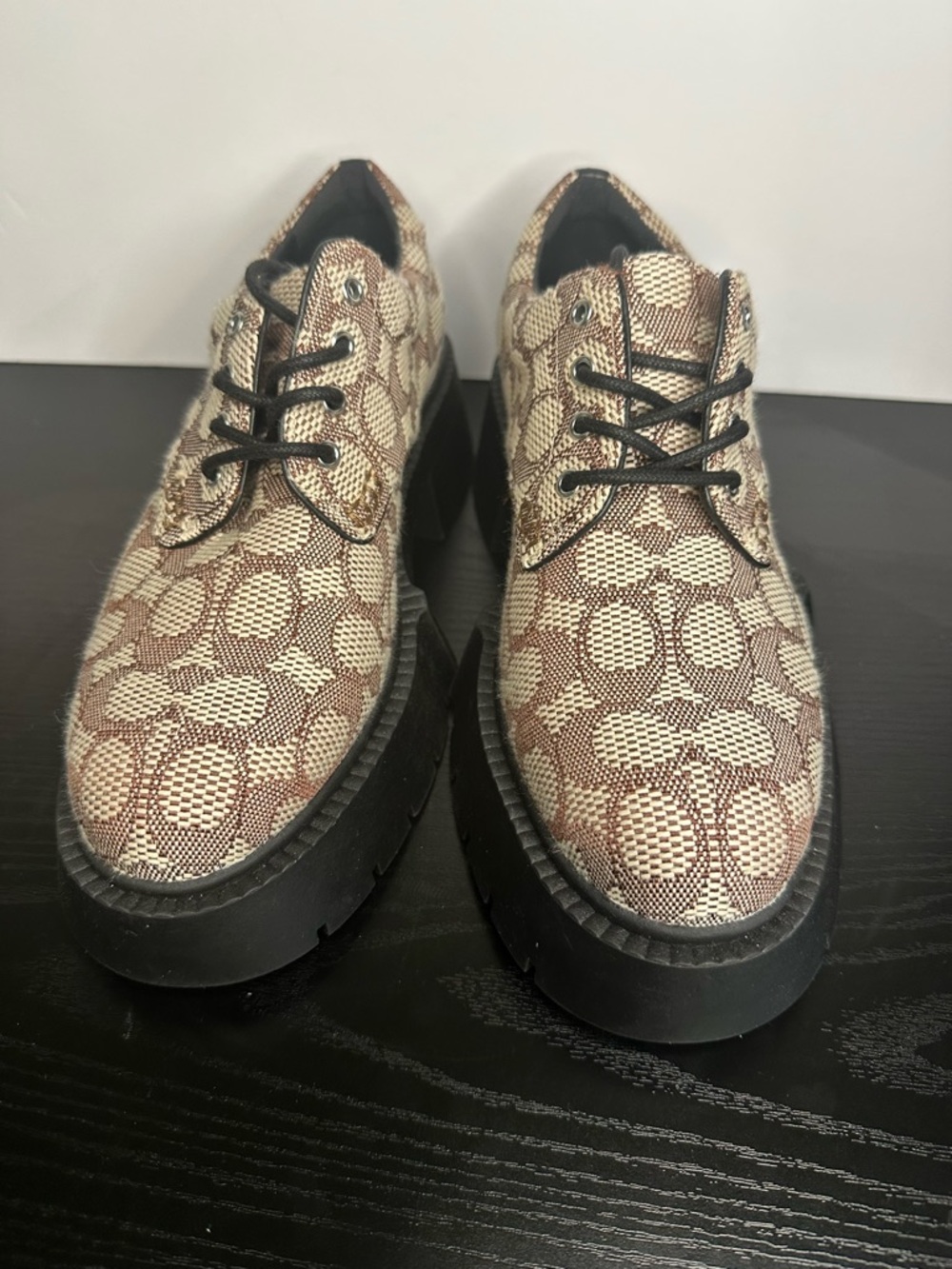 Coach Women's Signature Jacquard Lyla Platform Flats Size 8 M - Picture 2 of 6